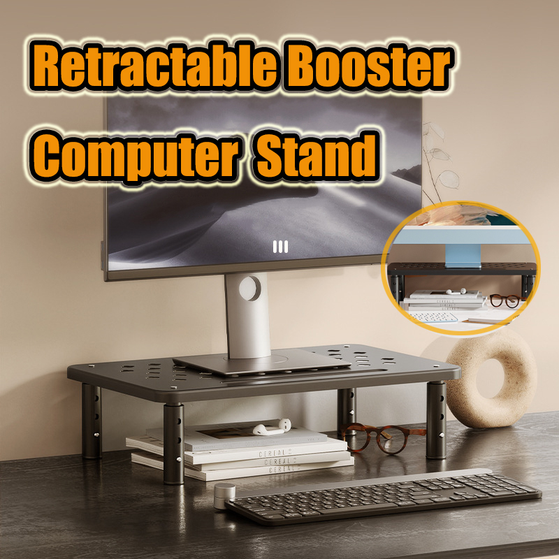 Monitor Riser Wood - Регулируемая стойка для компьютера, телескопический настольный