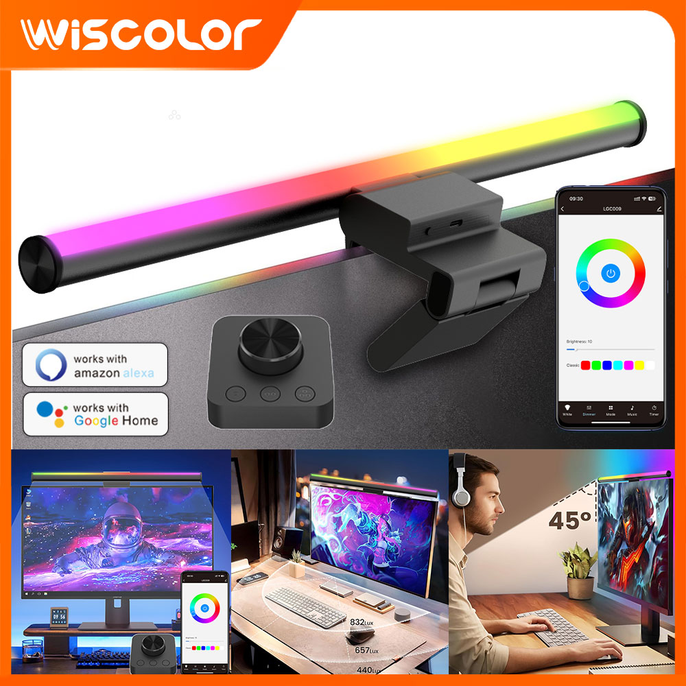 Desk Setup For Gaming - Светодиодная лампа-полоса для монитора, RGB-подсветка для
