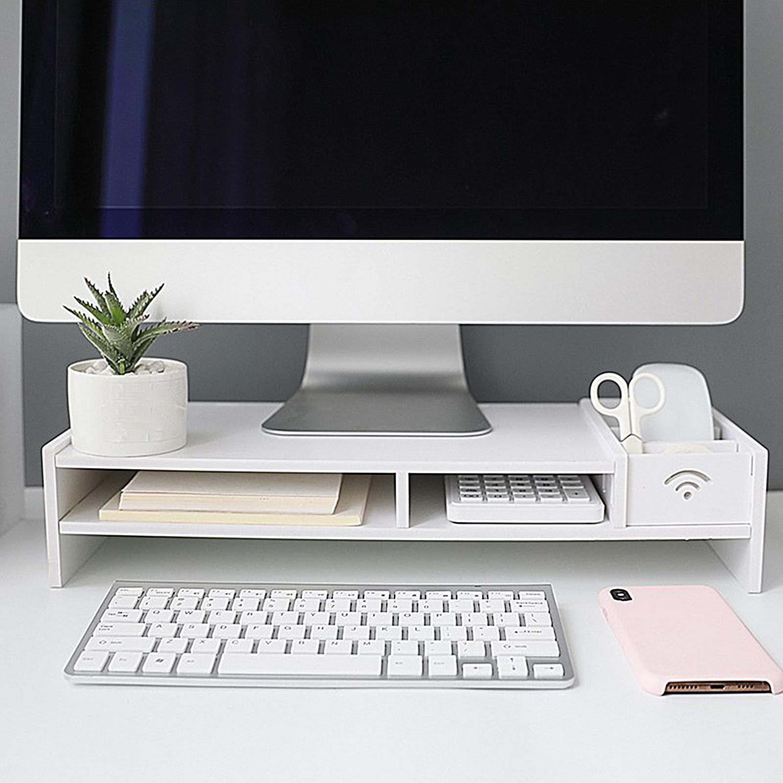 Monitor Riser Wood - Органайзер для офиса: 3-уровневая подставка для