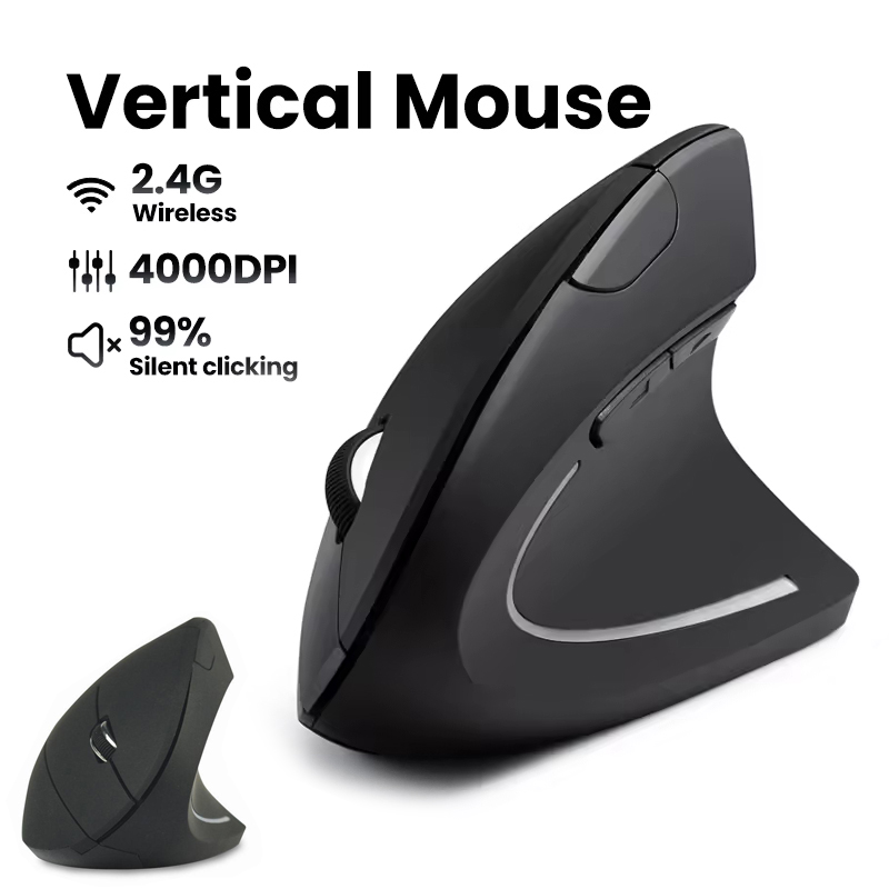 Desk Setup Gaming And Work - Эргономичная беспроводная мышь 1600 DPI с