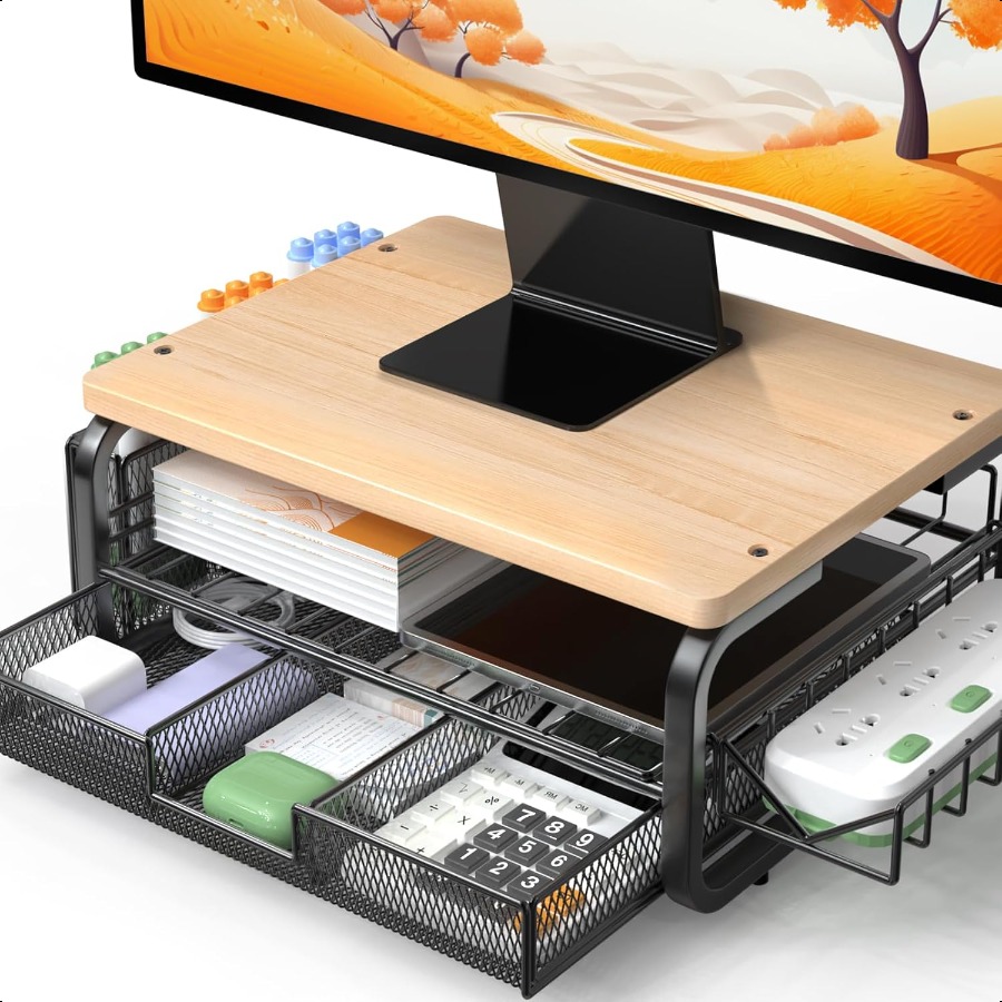Monitor Riser Wood - Высококачественная деревянная подставка для монитора Подставка