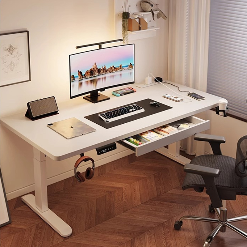 Dual Monitor Desk Setup - Современный электрический регулируемый по высоте стол