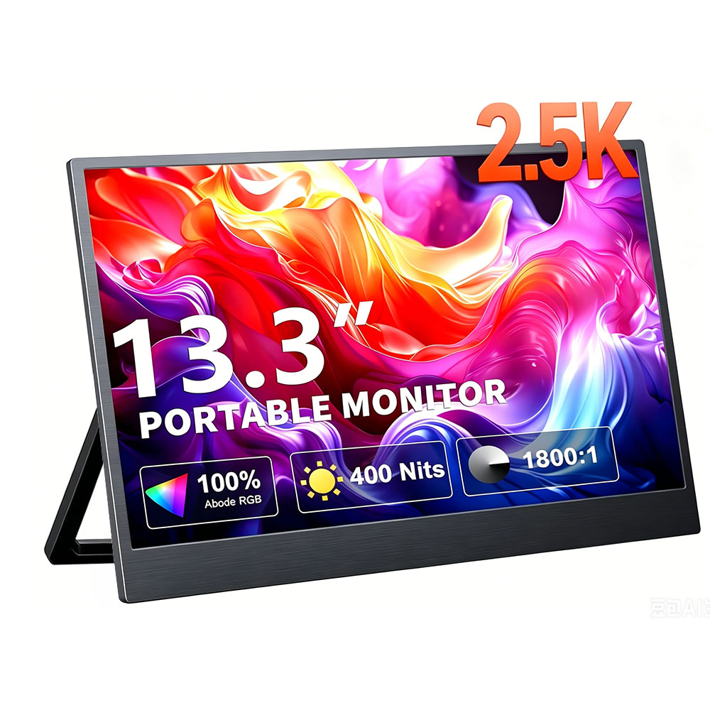Dual Monitor Desk Setup - Портативный монитор MAFNKOU 13,3 дюйма 2.5K