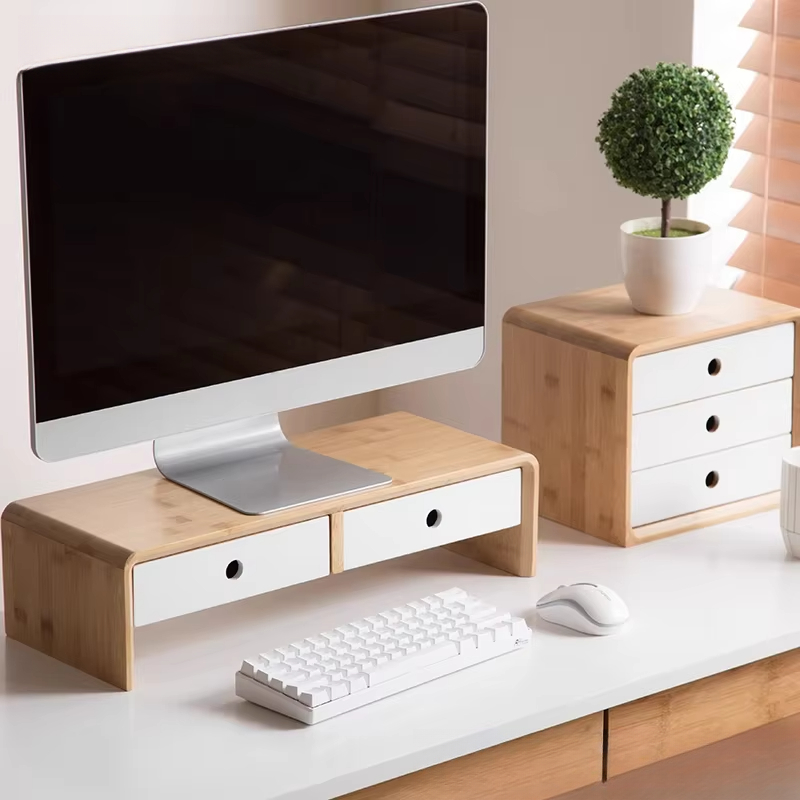 Desk Room Setup - Бамбуковый монитор для ноутбука, экологически чистый