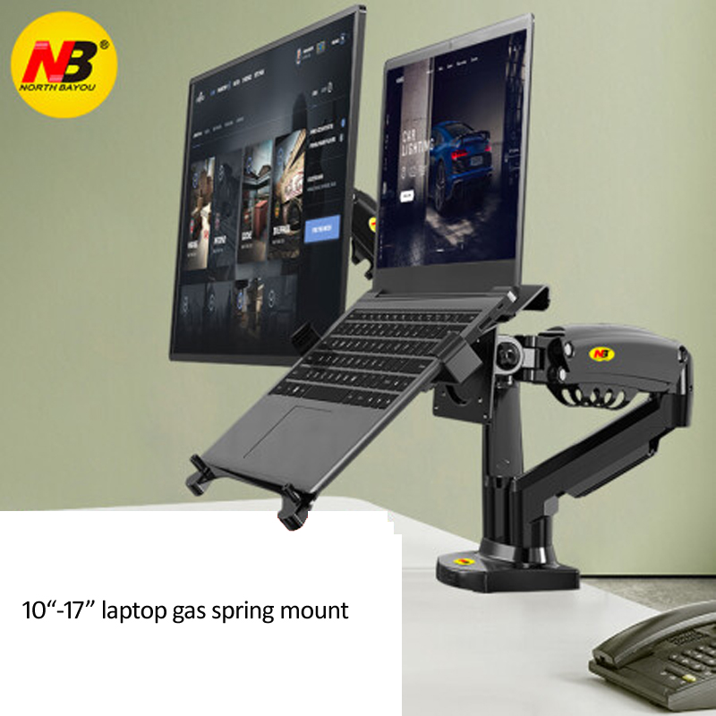 Настольный кронштейн NB F160 + – обзор и цена Dual Monitor Desk Setup