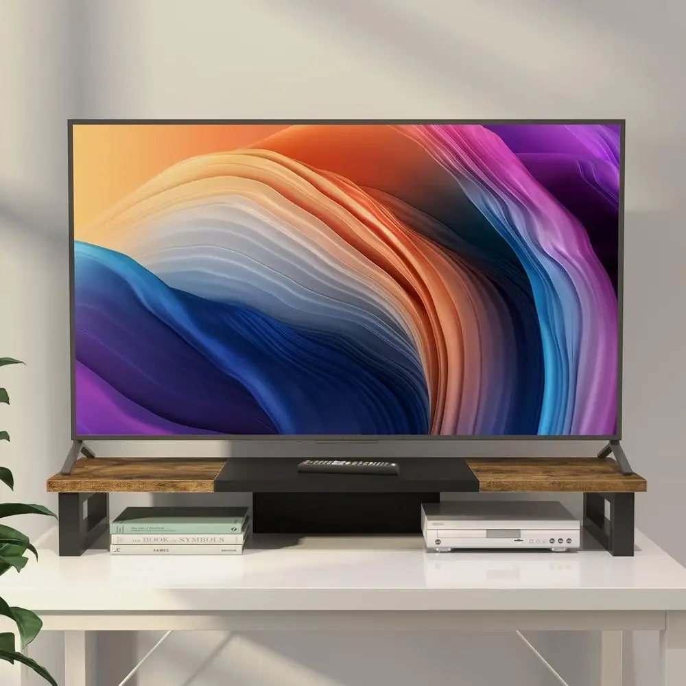 Подставка-органайзер для двух  – обзор и цена Monitor Riser Wood
