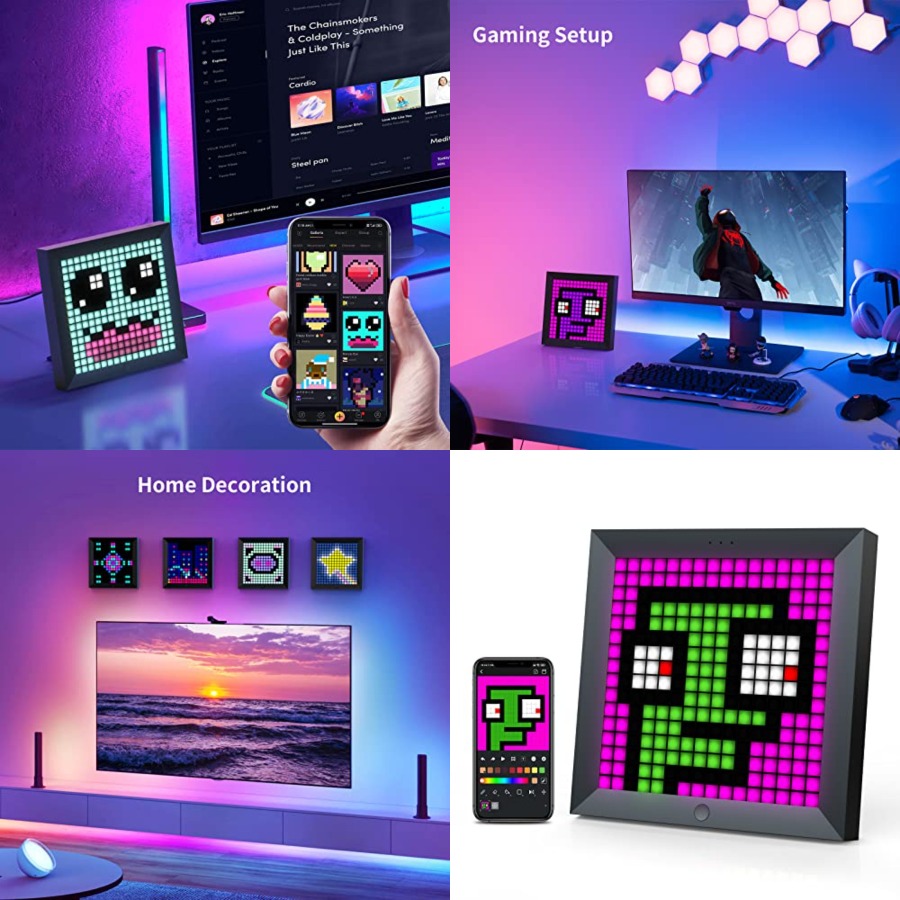 Светодиодная панель для пиксел – обзор и цена Desk Setup Tv
