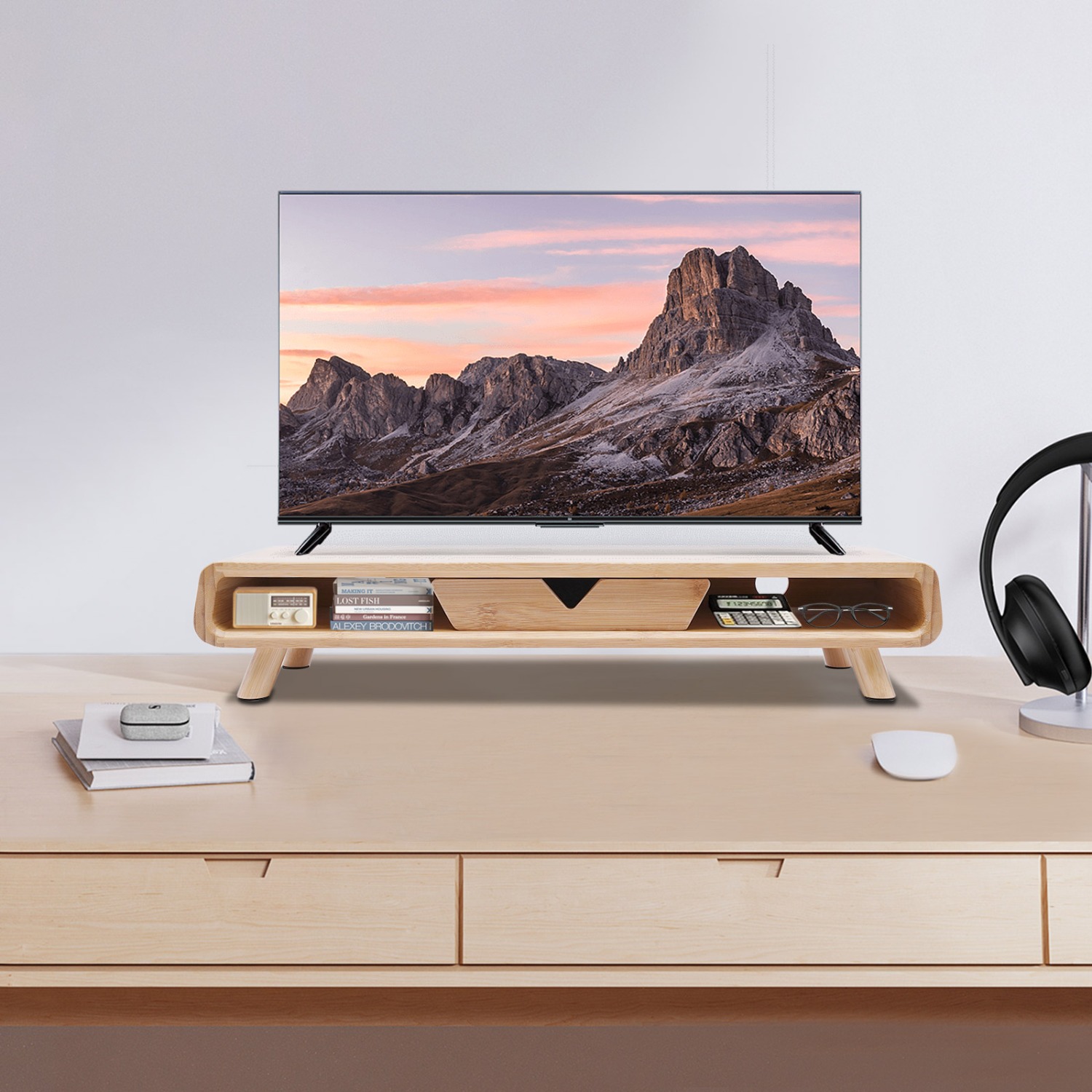 Подставка для монитора из бамб – обзор и цена Monitor Riser Wood