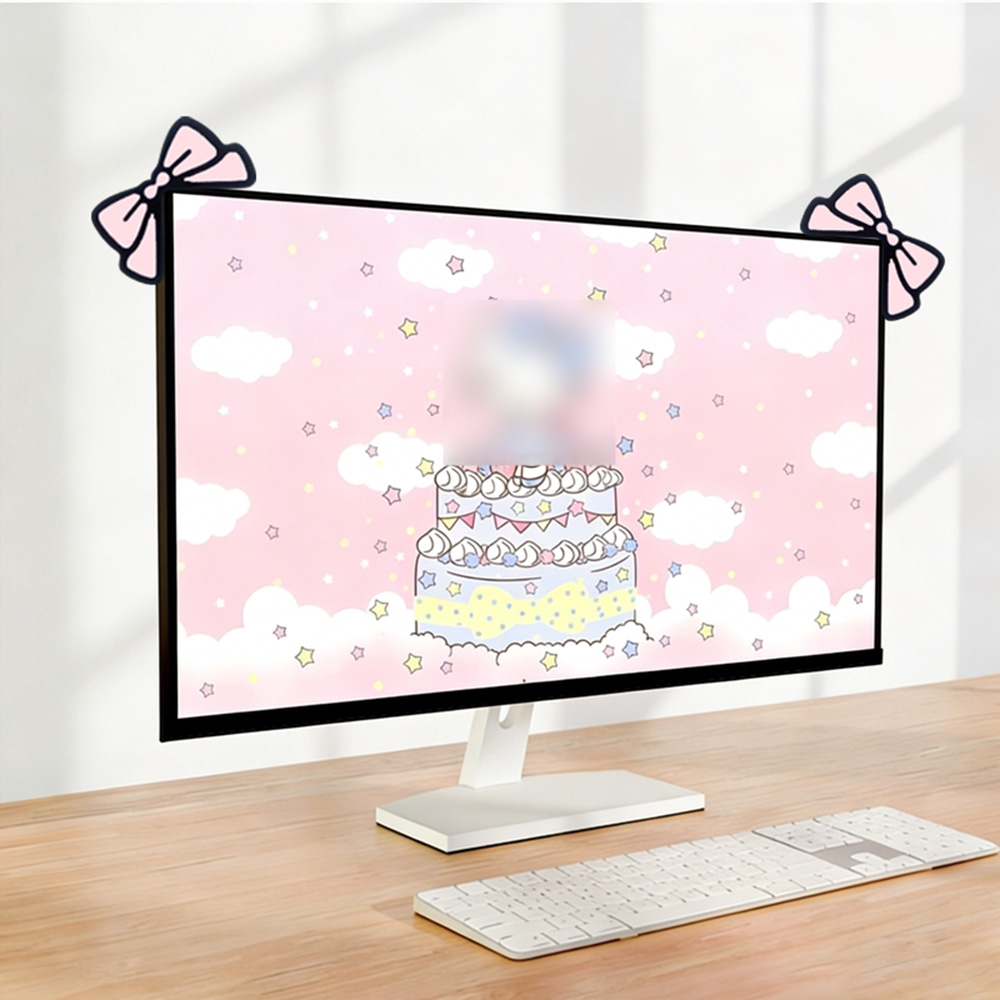 Милый розовый бант-украшение д – обзор и цена Desk Setup For Laptop And Monitor