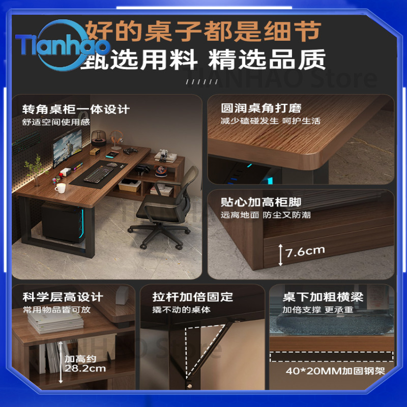 Игровой L-образный стол с книж – обзор и цена Dual Monitor Desk Setup