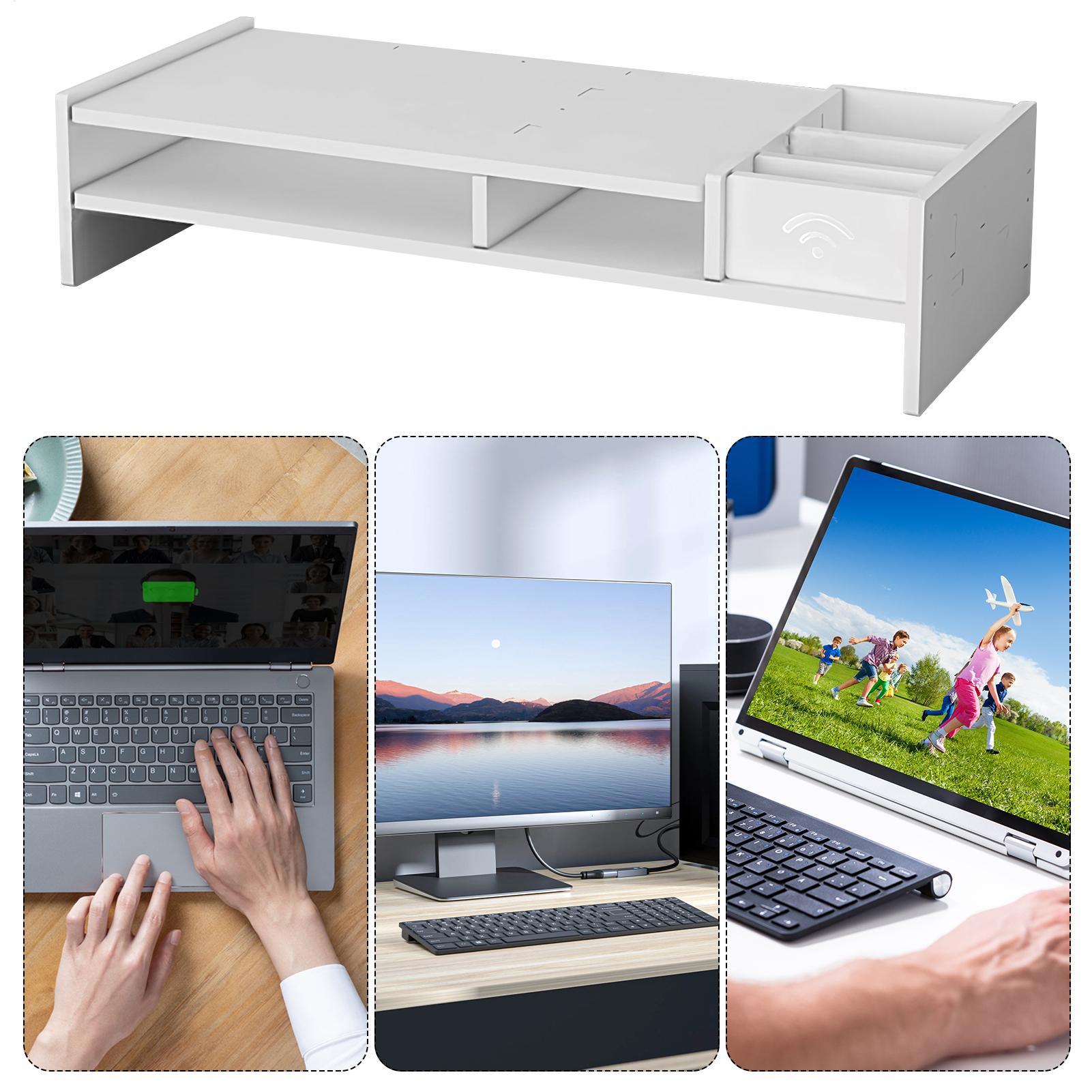 Органайзер для офиса: 3-уровне – обзор и цена Monitor Riser Wood