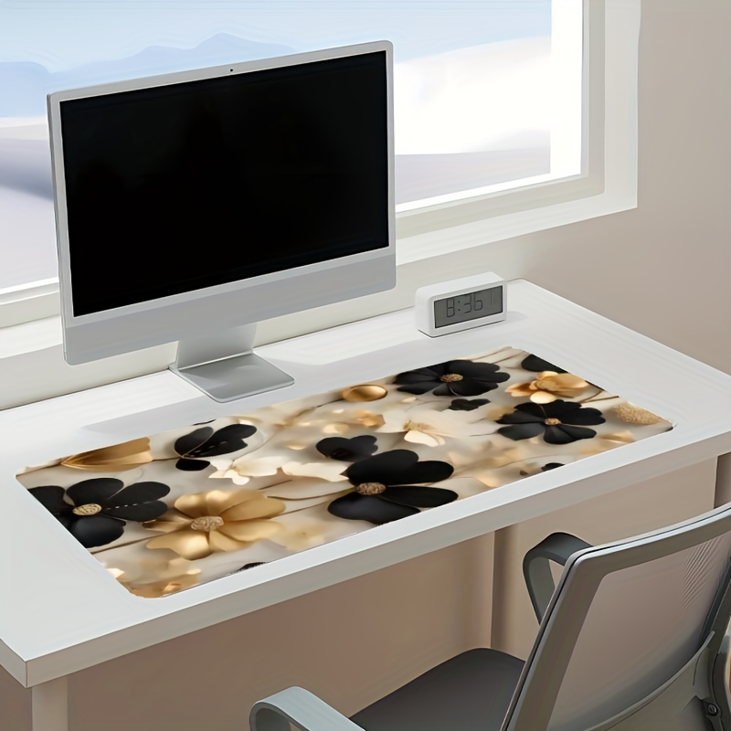 Черно-золотой коврик для стола – обзор и цена Desk Setup Gaming And Work