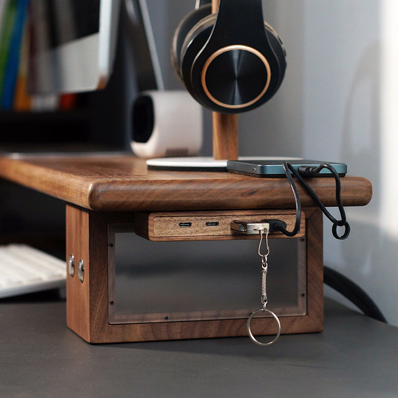 USB-хаб 3.2 с самоклеящимся кр – обзор и цена Monitor Riser Wood