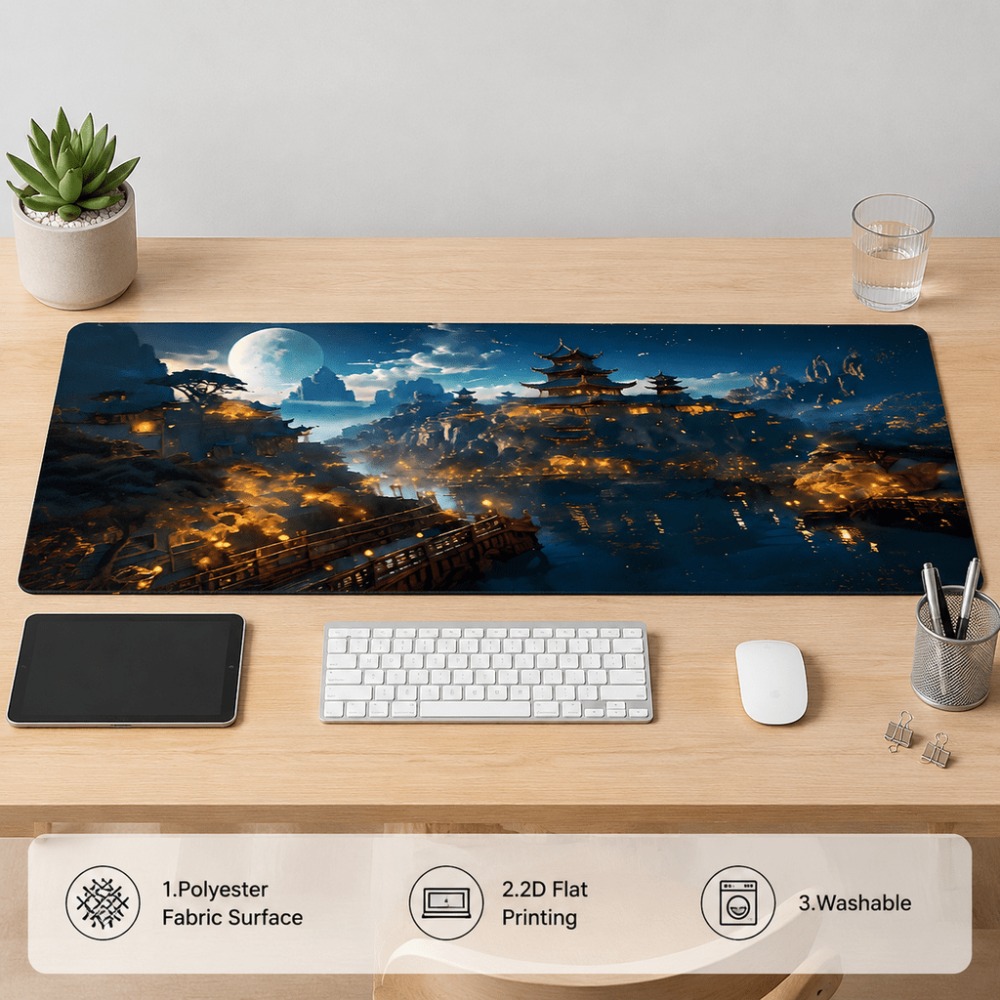Оригинальный удлиненный коврик – обзор и цена Work Desk Home Setup