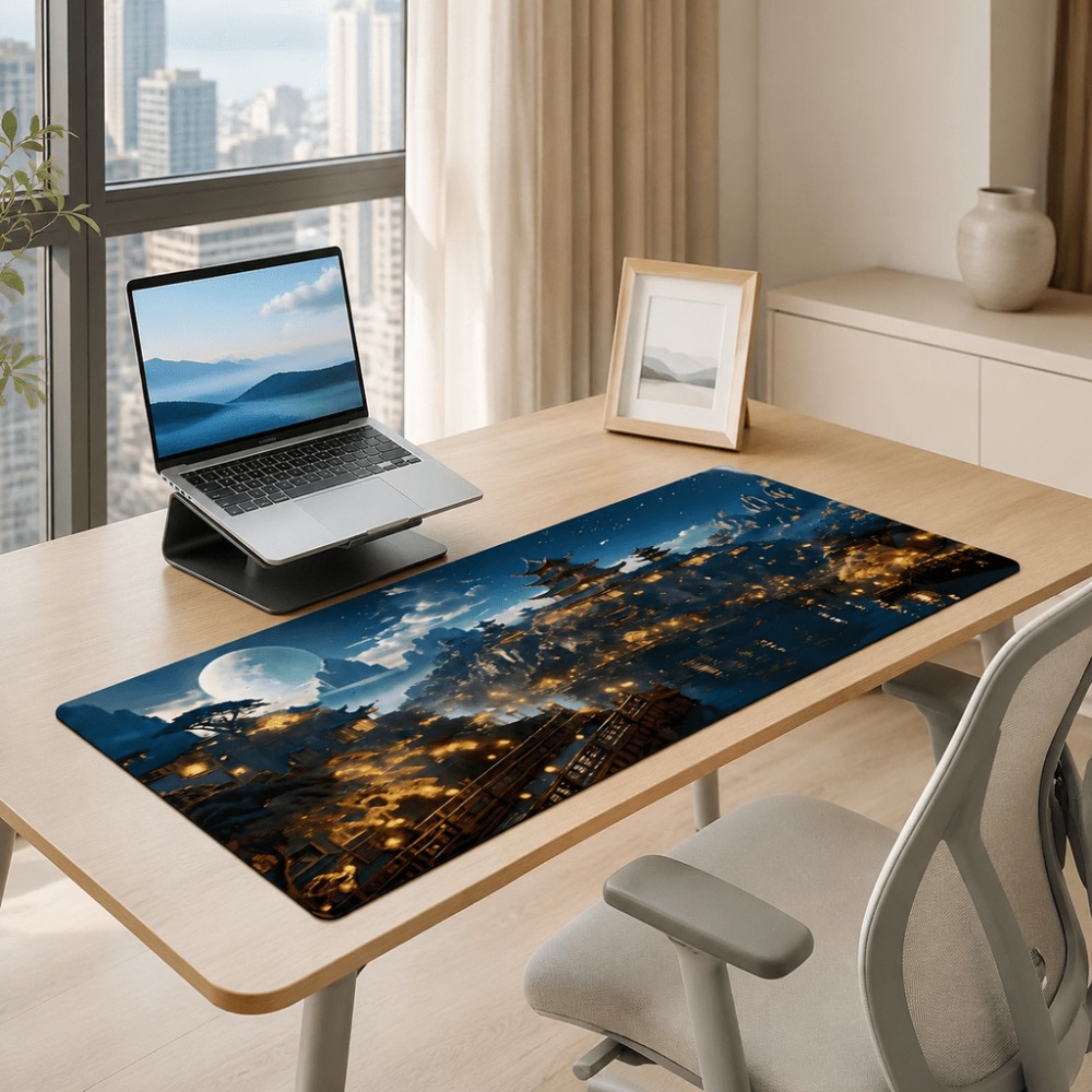 Оригинальный удлиненный коврик – обзор и цена Work Desk Home Setup