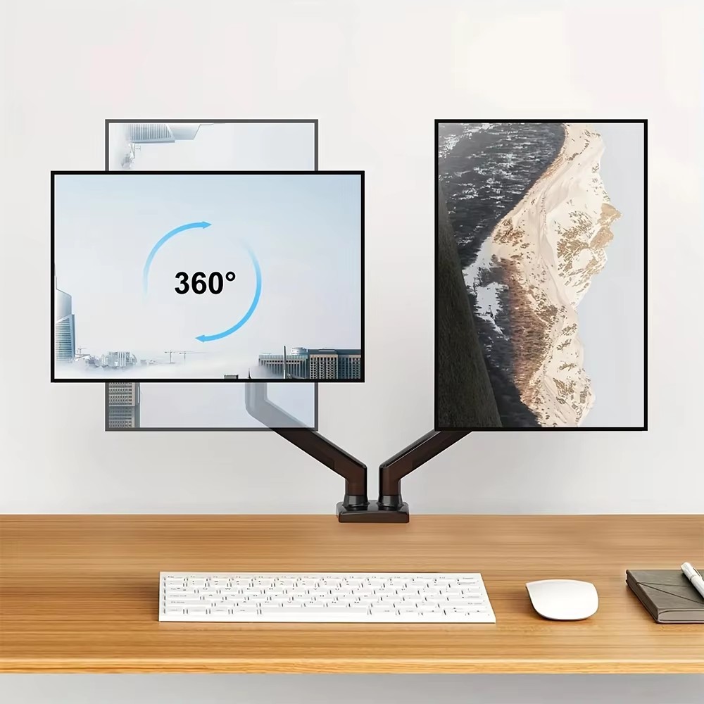 Подставка для крепления двойно – обзор и цена Dual Monitor Desk Setup