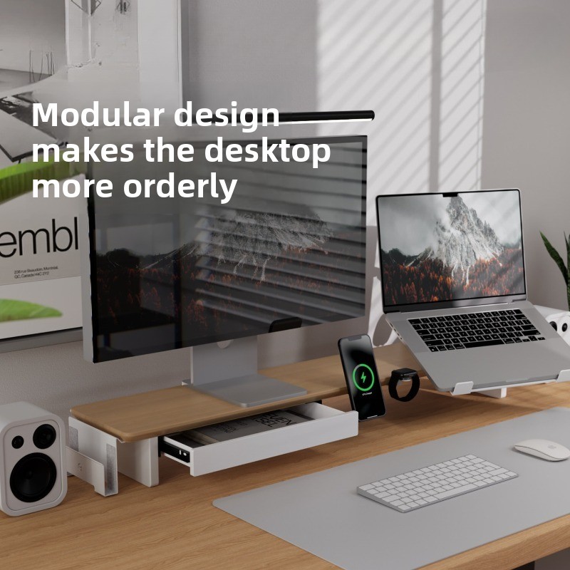 Современная подставка для мони – обзор и цена Monitor Riser Wood