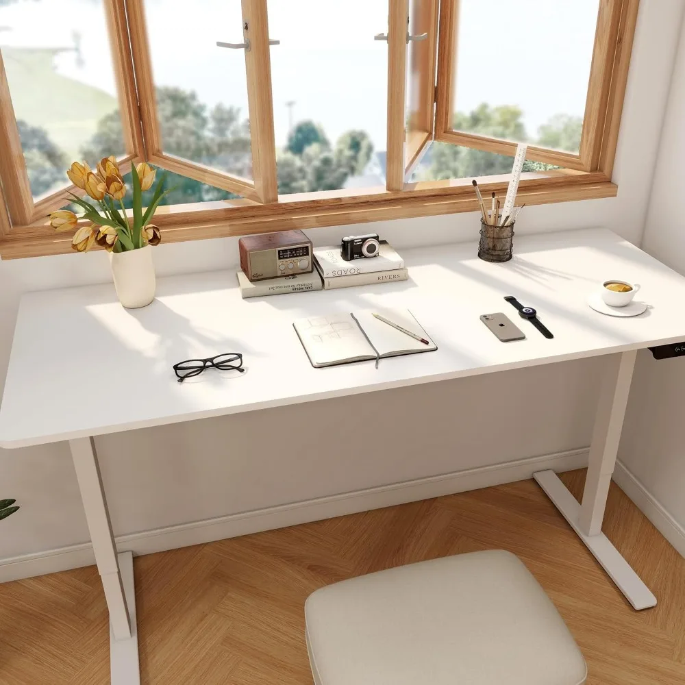 Электрический регулируемый по  – обзор и цена Dual Monitor Desk Setup