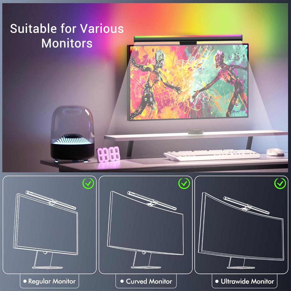 Светодиодная RGB-лента для мон – обзор и цена Desk Setup On Bed